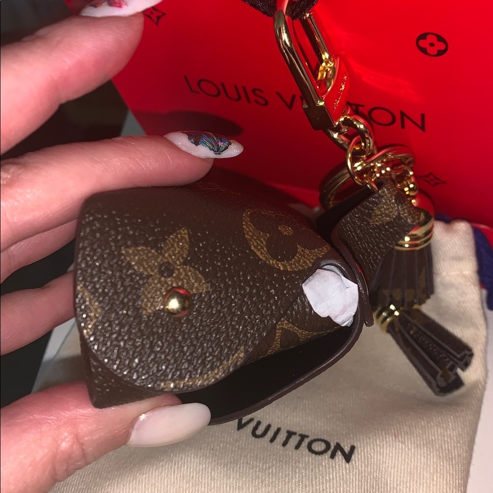 Monogram fashion inspired Mini pouch bag charm keychain - Picture 6 of 8